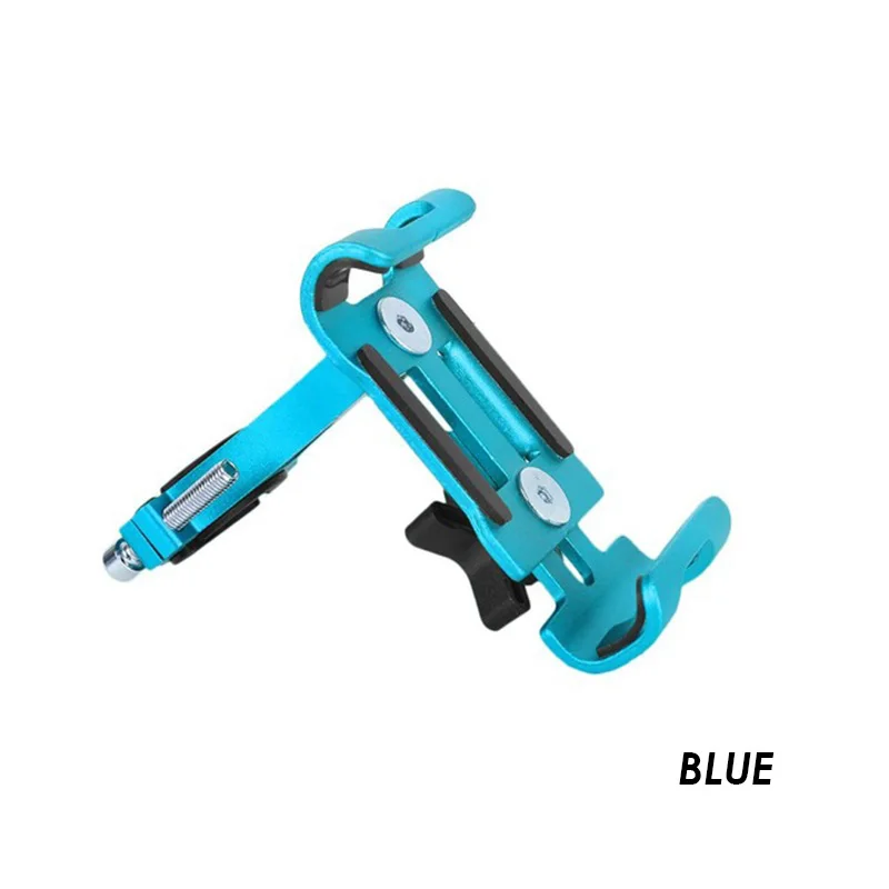 blue Универсальный MTB Мотоцикл держатель для телефона на руль велосипеда держатель алюминиевый регулируемый металлический велосипедный Кронштейн для мобильного телефона - Цвет: blue