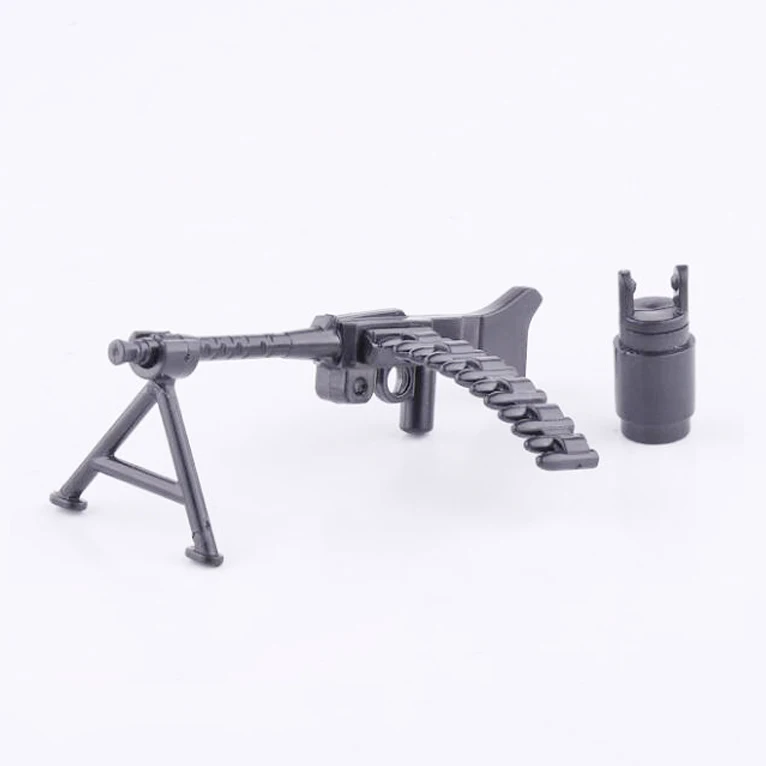 2 шт./лот военный MG34 крупнокалиберный пулемет оружие Кирпичи Строительные блоки солдат; армия модель игрушки для детей X471