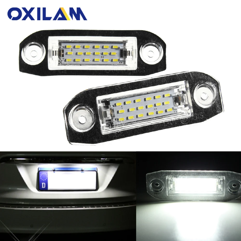 Lampada Targa Led Canbus 2 Pezzi Per Volvo S80 Ii V70 Xc70 S40 V50 S60 V60 Xc60 Xc 90 C30 C70 3014-Smd Luce Targa Led