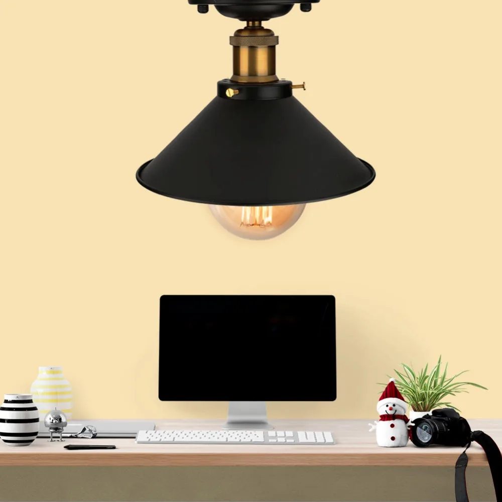

Retro Industrial Style Ceiling Light Holder Wall Sconce Lamp Holder House Hotel Cafe Decorative E26 Lampshade plafond lampen