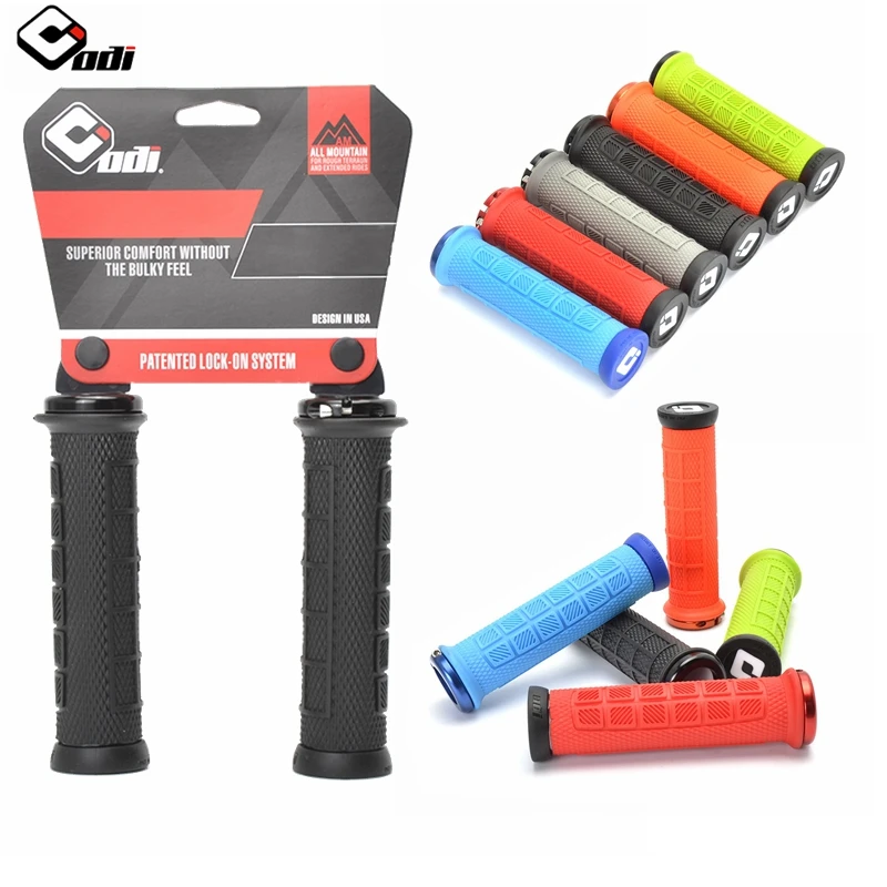 Poignées de guidon SDG ODI caoutchouc Hansolo Lock-On 31 rouge décor noir