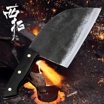 

XITUO Full Tang Handmade Forged Chef Knife Hard Clad Steel Blade Butcher Slaughter Cleaver Kitchen chopper knife for meat bones