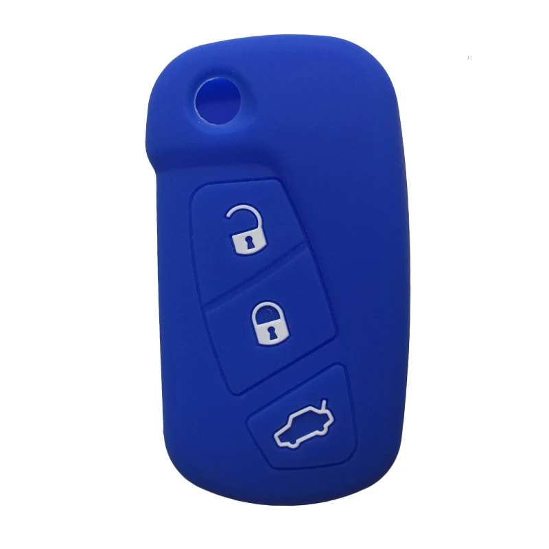 3 Button Flip Remote Key Case Ford KA Streetka Vehicles 2008-Silicone Key Cover Car Accessories Holder Fob
