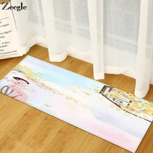 Zeegle Коврик противоскользящий прямоугольный кухонный ковер напольный ковер для спальни прикроватный мягкий коврик для ног пылезащитный Коврик для прихожей