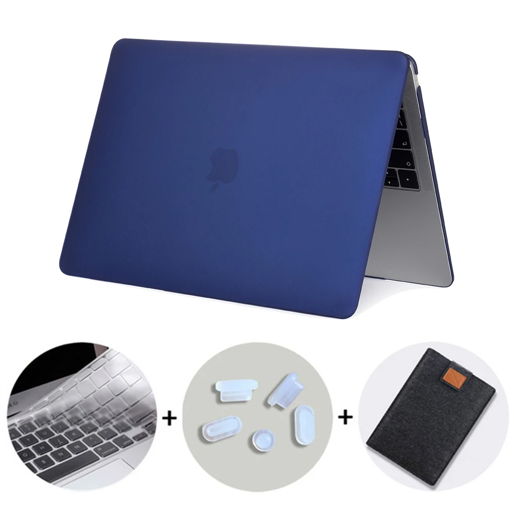 MTT матовый чехол для ноутбука Macbook Pro 13,3 16 дюймов чехол для apple mac book Air Pro retina 11 12 13 15 с сенсорной панелью - Цвет: Matte Peony Blue