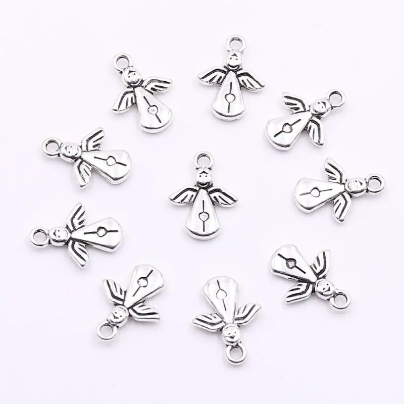 10pcs 30pcs Tibetan Silver Little Angel Wings Charms Pendants for Jewelry Making DIY Accessories Necklace Bracelets | Украшения и