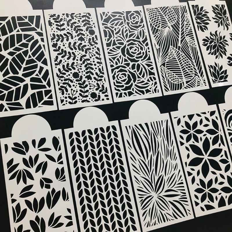 NICEFurniture DIY Leaf Rose Drawing Stencils Templates Embossing Paper Card Painting Scrapbooking Stamp Album Decoration 10pcs stickers scrapbooking supplies embossing stamps