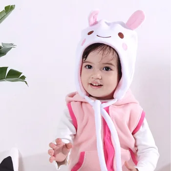 

Kids Cartoon Fleece Cap Warm Hat with Ear Flap for Baby Toddler Party Daily S7JN