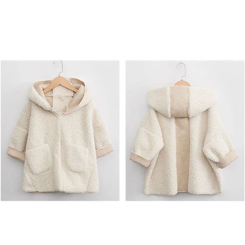 Осенне-зимняя теплая верхняя одежда для маленьких мальчиков и девочек детская замшевая флисовая куртка детское длинное пальто зимняя одежда для девочек