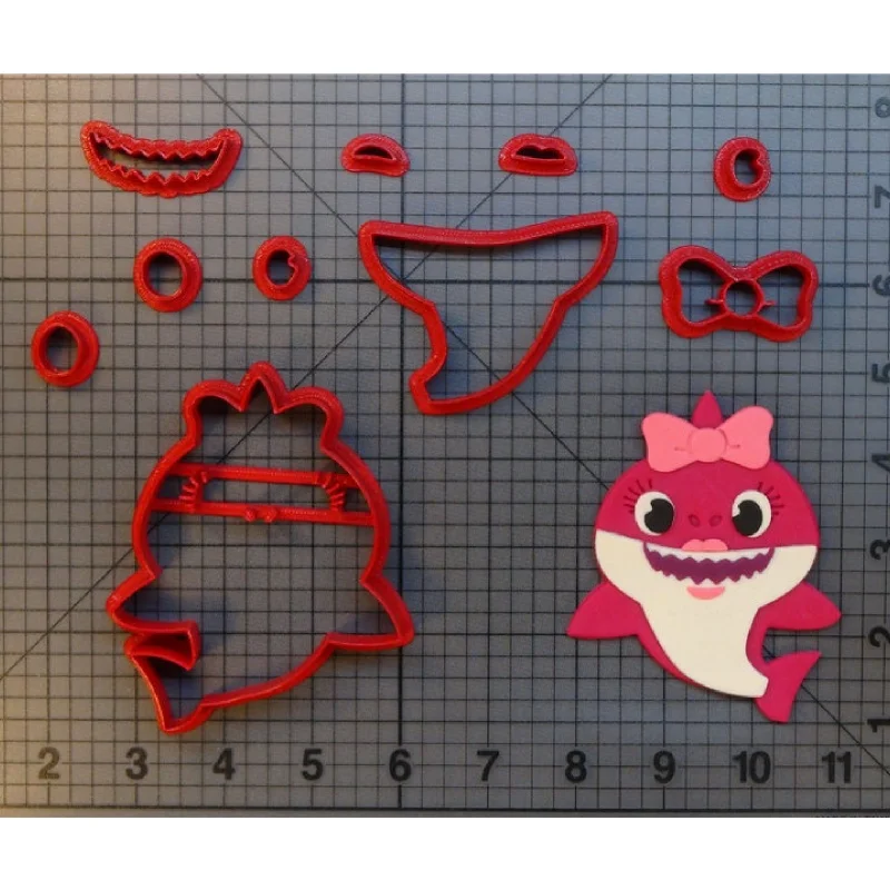 Милый Акула резак для печенья, мастики нож для кексов на заказ 3D Печатный торт резак украшения торта инструменты cortadores de fondant