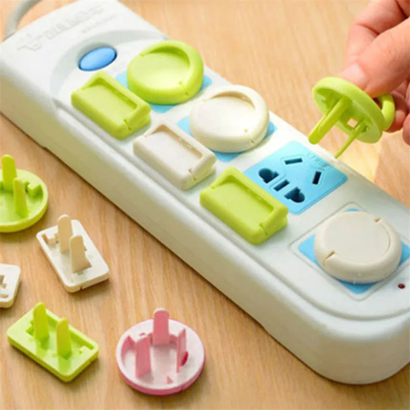 

100PCS 2 or 3 Phase Plugs Sockets Safe Lock Cover Anti Electric Shock Plugs Protector Cover Cap Baby Children Safety Guard