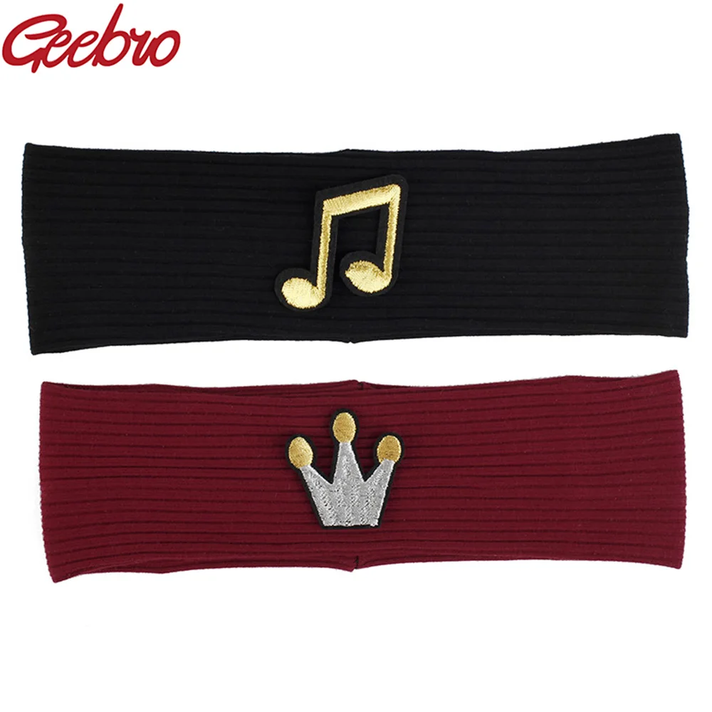 Geebro Baby Cartoon Pattern Fashion Headband Toddler Girls Boys Kids Solid Color Flat Hairband Stretch Ribbed Hair Accessories fila kids ray fly flat kd3xm02307f001