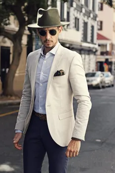 

New Style Custom made Cool Groom Tuxedos Two Pieces Slim Fit Formal Men Suit High Quality Men Wedding Suits For Men Jacket+Pants