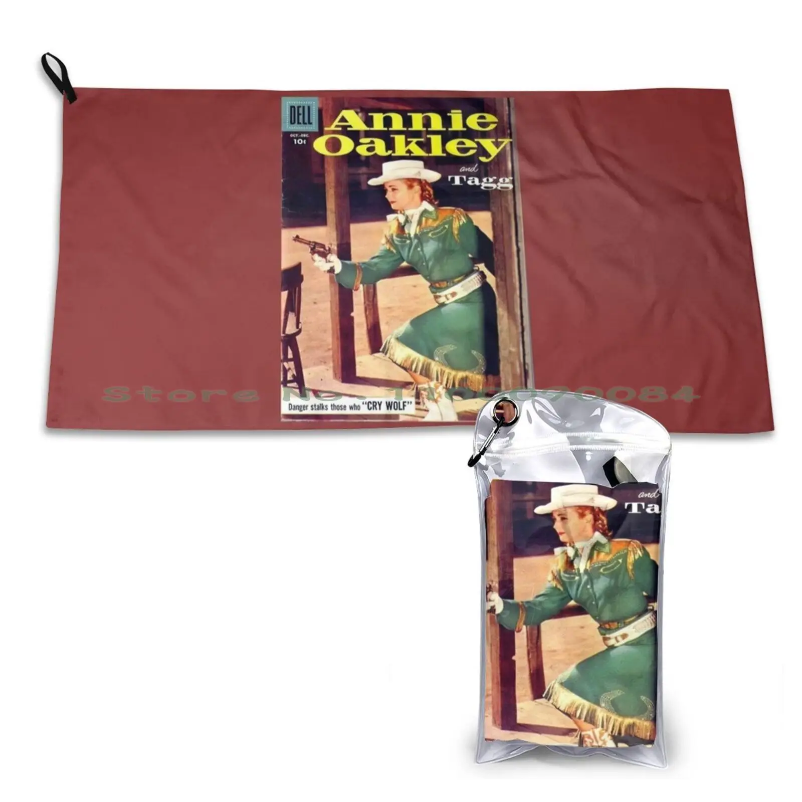 Asciugamano Ad Asciugatura Rapida Per Palestra, Bagno Sportivo, Portatile, Mini Libro Di Fumetti Di Hero, Cowgirl, Serie Tv Occidentale, 1950S, Retro,