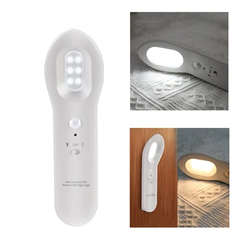 

Potable Motion Sensor Night Light 6 LED Closet Lights Battery Cabinet