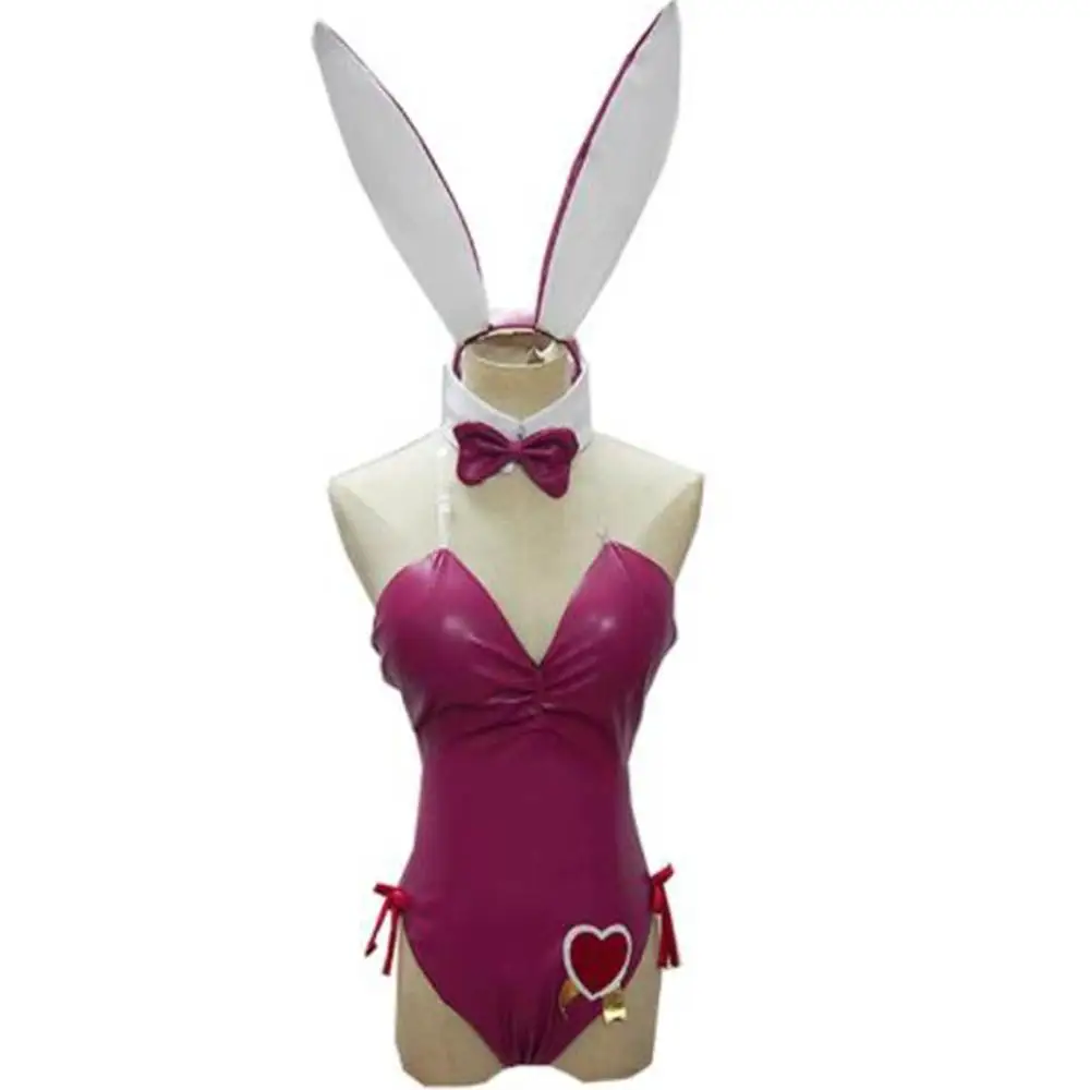 

2024 Anime Kallen Stadtfeld Cosplay Costumes Sexy Red Bunny Girl JumpsuitBikini Unisex Role Play Clothing