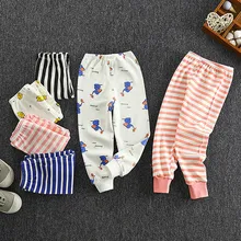 Хлопковые Штаны в полоску для малышей; штаны-шаровары для маленьких мальчиков и девочек; брюки для малышей; леггинсы для маленьких девочек; детские штаны; одежда для детей