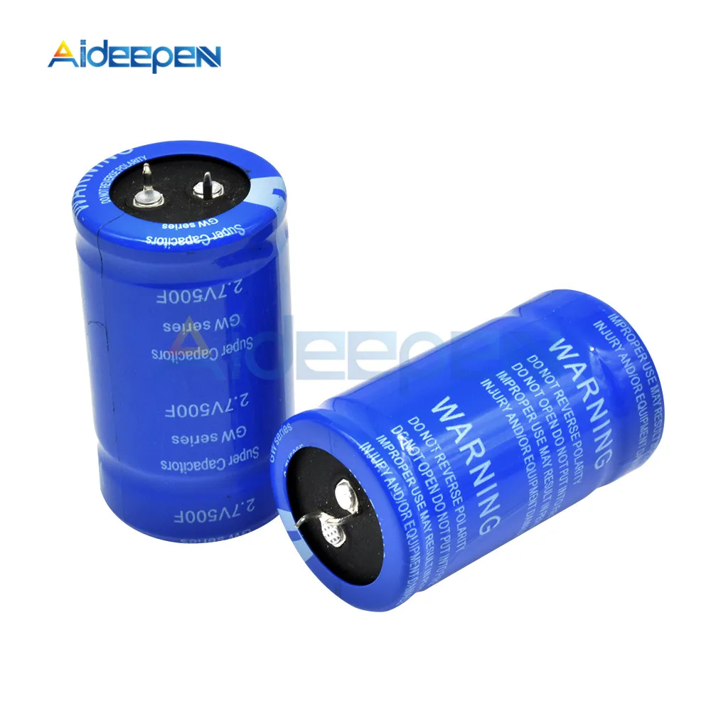 Супер фарадный конденсатор 2 7 в 500F 60*35 мм низкий ESR высокотоковый Ultracapacitor 2.7V500F 60x35