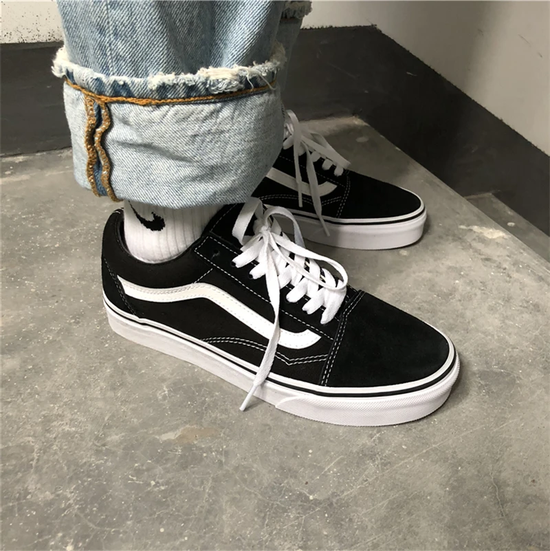 Оригинальные подлинные Vans старый SKOOL Скейтборд обувь для мужчин и женщин вулканизировать Спорт на открытом воздухе классический досуг серии VN000D3HY28