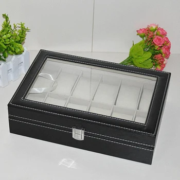 

10 Grids Wooden Watch Display Case Jewelry Bracelet Storage Organiser Box for Valentine day, Birthday, Christmas