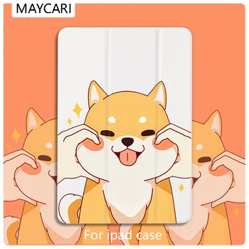 

Ipad2 3 4 White Leather PU Hard Back Case Cute Dog and Cat Cover Protective For 2020 iPad Pro 11 12.9 10.5 7.9 inch Mini 1 2 3 5