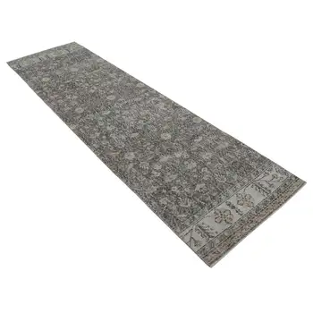 

82x285 Cm Beige Handmade Overdyed Runner Rug-3x9 Ft