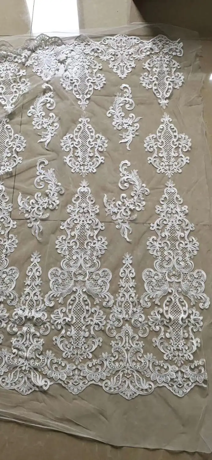 未使用 卸売刺繍綿レースの生地ウェディングドレス生地 10 ヤード 超美品 Www Empirepavers Com