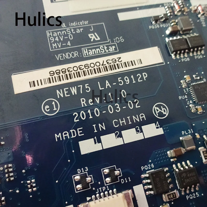 Hulics NEW75 LA-5912P MBNA102001 ноутбук материнская плата для Acer aspire 5551 551G материнская плата