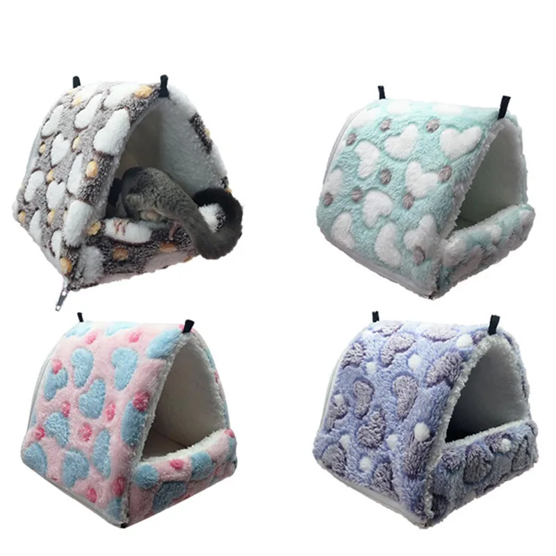 Hammock Cage House Hamster Hanging Parrot Small Nest Comfortable Cute Plush Warm Soft
