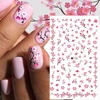 1pcs Sakura Nail Art Decals Stickers 3D Cherry Blossom Flower Transfer Foils Summer DIY Sliders Manicure Decorations TRF091-F669 1