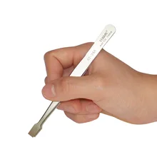 Arctic Tiger плоский Пинцет из нержавеющей стали вафли кремния ломтик Пинцет штамп клип однотонный топ ложный клей для ресниц инструмент