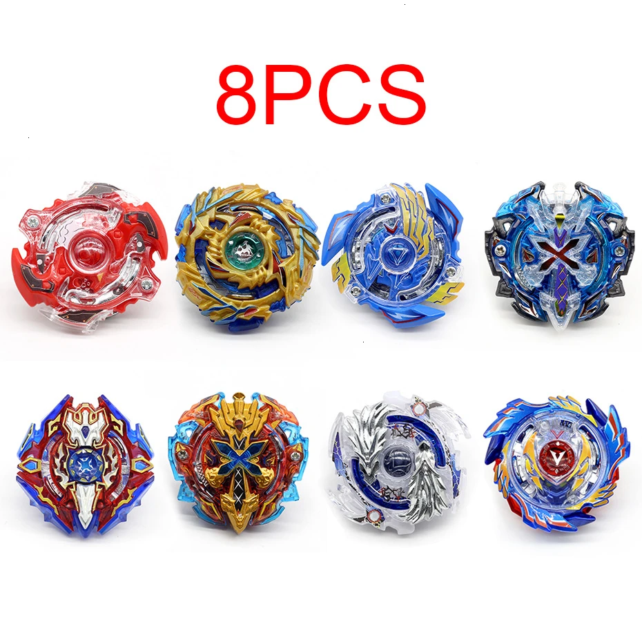 Takara Tomy Beyblade Burst набор игрушек Beyblades Arena Bayblade металлический гироскоп ручка пусковое устройство Bey Blade коробка для лезвий Игрушка Дети мальчик золото - Цвет: 8PCS02