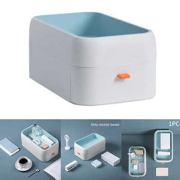 

File Holder Bedside Superimposable Double Layer Large Capacity Office Storage Case Space Saving Study Desktop PP Drawer Shelf
