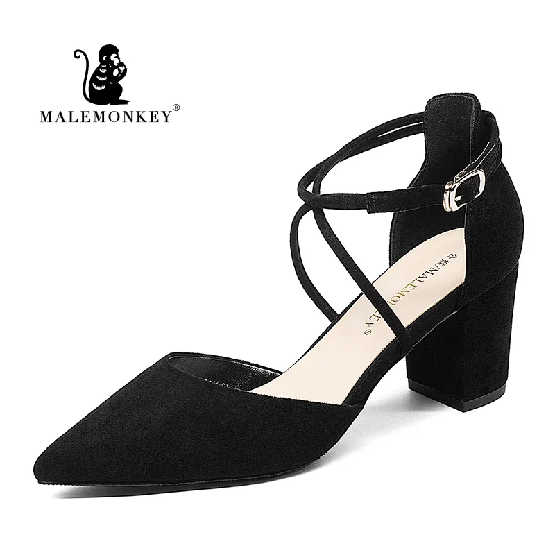 MALEMONKEY 1391 Women Sandals High Heels Sexy 2020 Pointed Toe Pumps Womens Ladies Shoes Zapatos