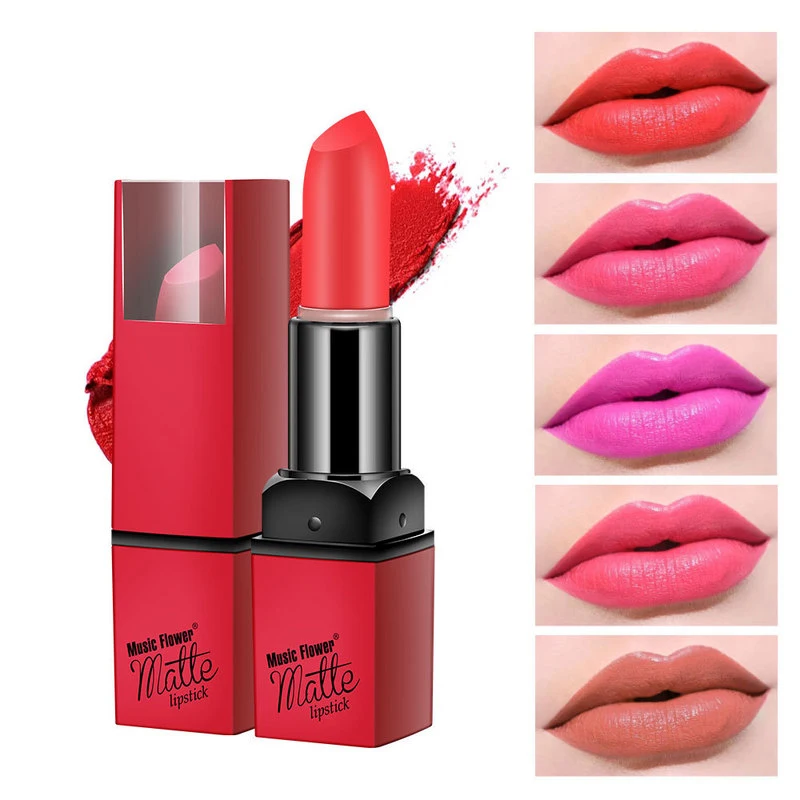 

Fashion 12 Color Matte Lipstick Moisturizer Long Lasting Not Stick Cup Lipsticks Easy to Use Beauty Red Lip Makeup Cosmetics