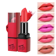 Fashion 12 Color Matte Lipstick Moisturizer Long Lasting Not Stick Cup Lipsticks Easy to Use Beauty Red Lip Makeup Cosmetics