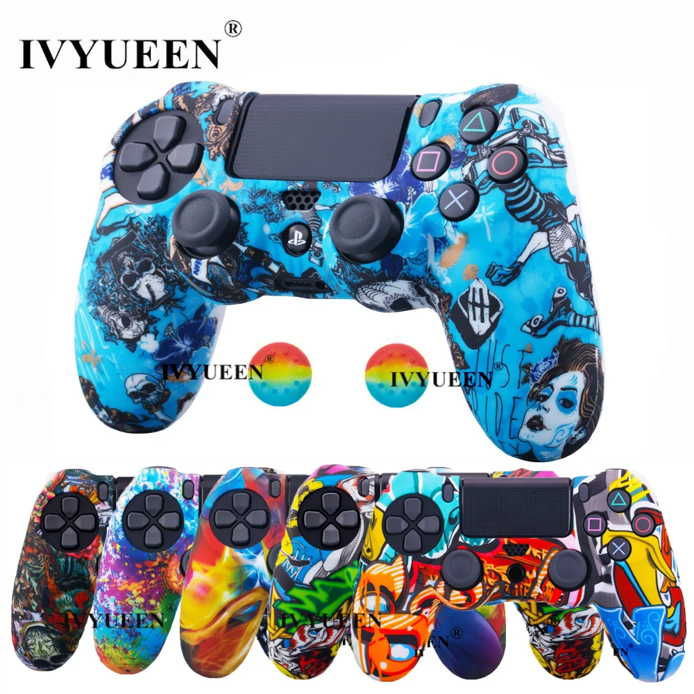 IVYUEEN для контроллера Sony Dualshock 4 PS4 DS4 Slim Pro силиконовая текстура защитная оболочка +