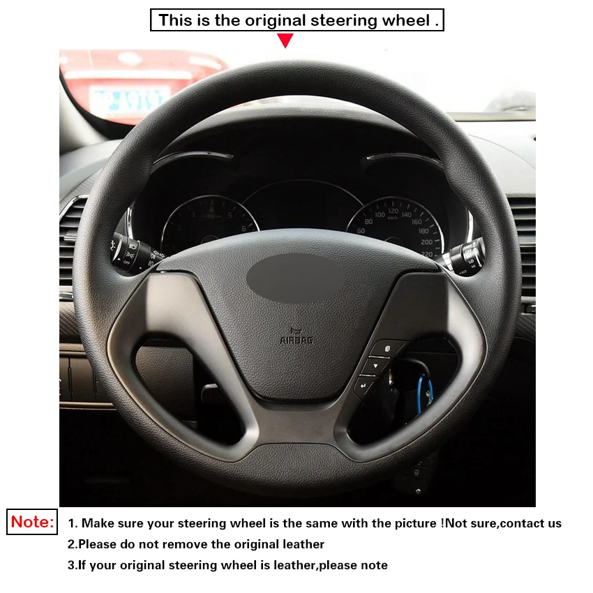 LQTENLEO черная крышка рулевого колеса автомобиля из натуральной кожи для Kia K3 2012- Ceed Cee 'd Cerato 2012- Forte Koup Forte5 2013
