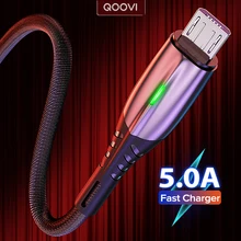 5A 2m Micro USB Type C câble LED Android chargeur de téléphone portable Charge rapide Microusb données cordon Charge pour Xiaomi Samsung Huawei