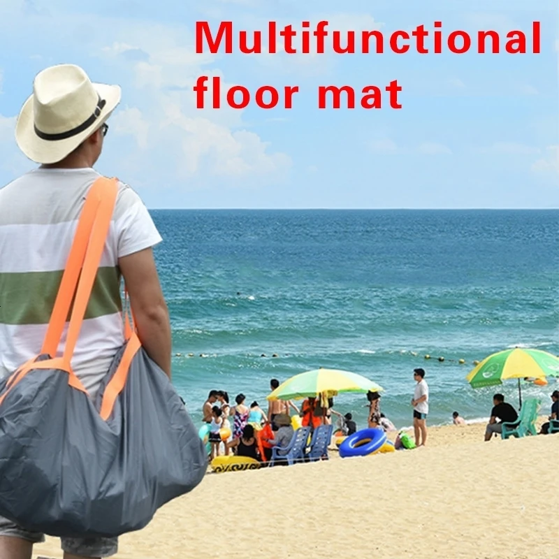 

2 in 1 Multifunctional Picnic Mat Square Foldable Waterproof Dampproof Mat for Camping Hiking Beach Travel Bag Outdoor Accessory