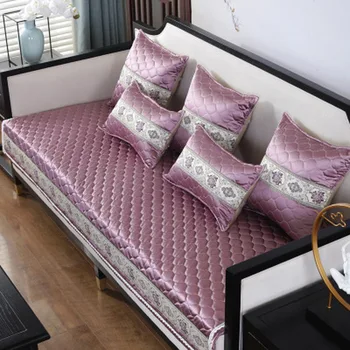 

Chinese Sofa Cushion Cover Four Seasons Universal Simple Modern Fabric Non-slip Solid Wood Combination Sofa Cover