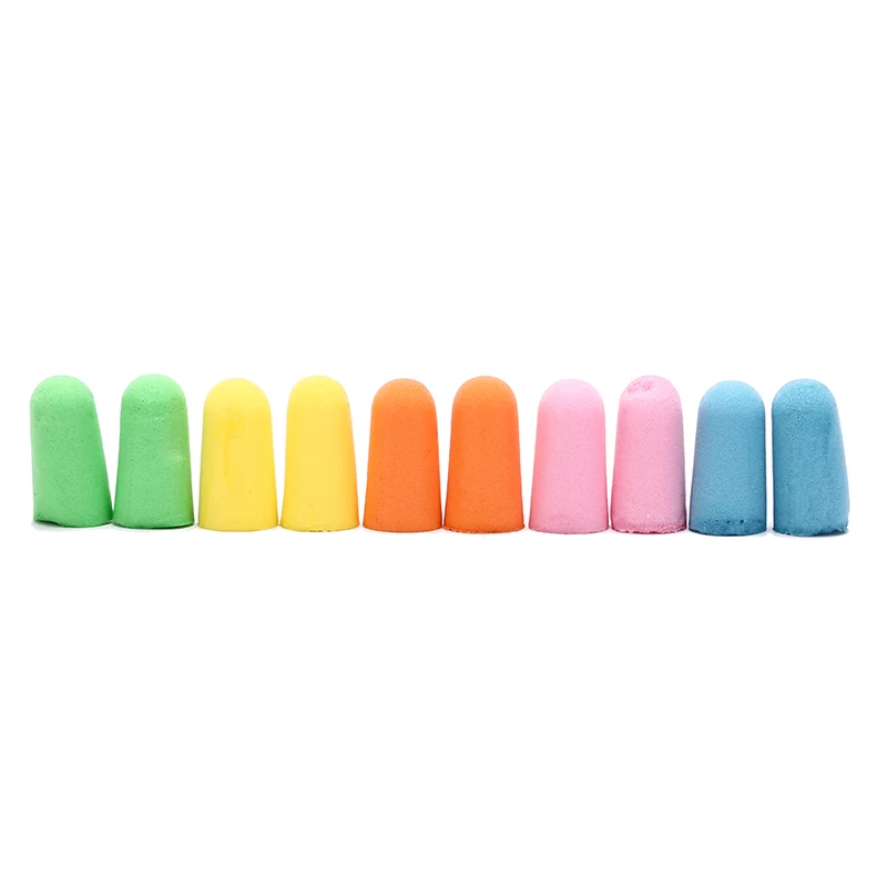 5Pcs Noise Reduction Foam Soft Ear Plugs Comfort Earplugs Earplugs Protective For Sleep Slow Rebound Earplugs Different Color
