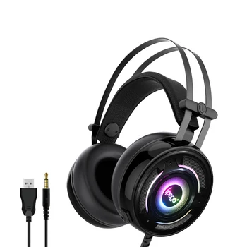 

Ipega Wired Gaming Headset Headphone With Microphone Mic RGB Earphones Stereo Surround-Sound Wired for PS4/Xbox-One/N-Switch PC