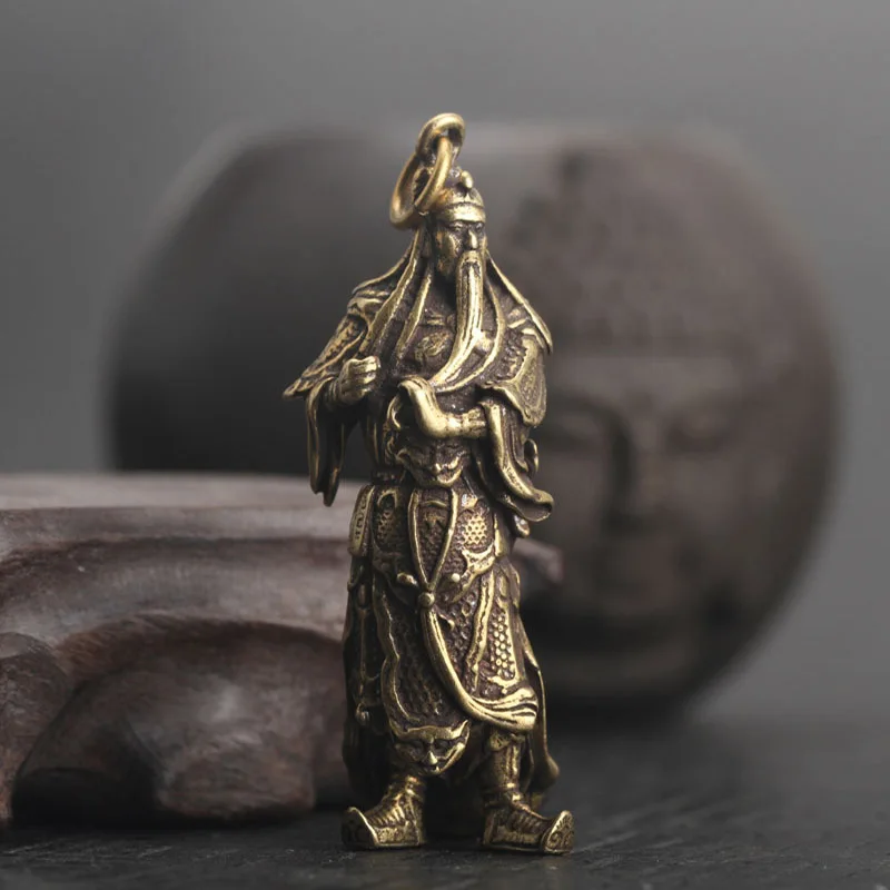 Guan Gong Statue Keychain Pendants  (4)
