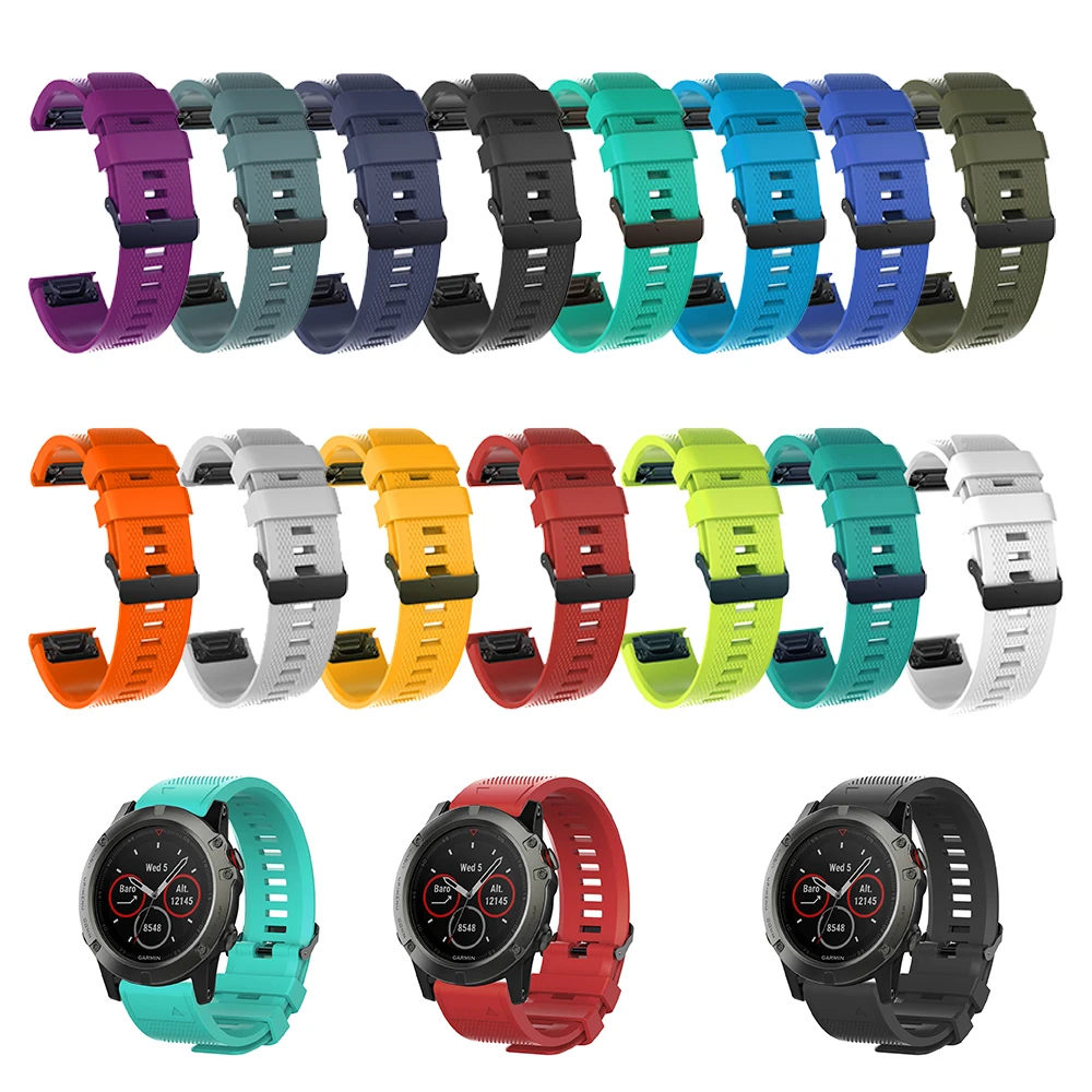 

Sport Watch Strap Replacement Watch Band For Garmin Fenix 5/5 Plus/Garmin Instinct Soft Silicone Quick Release Strap Watchband