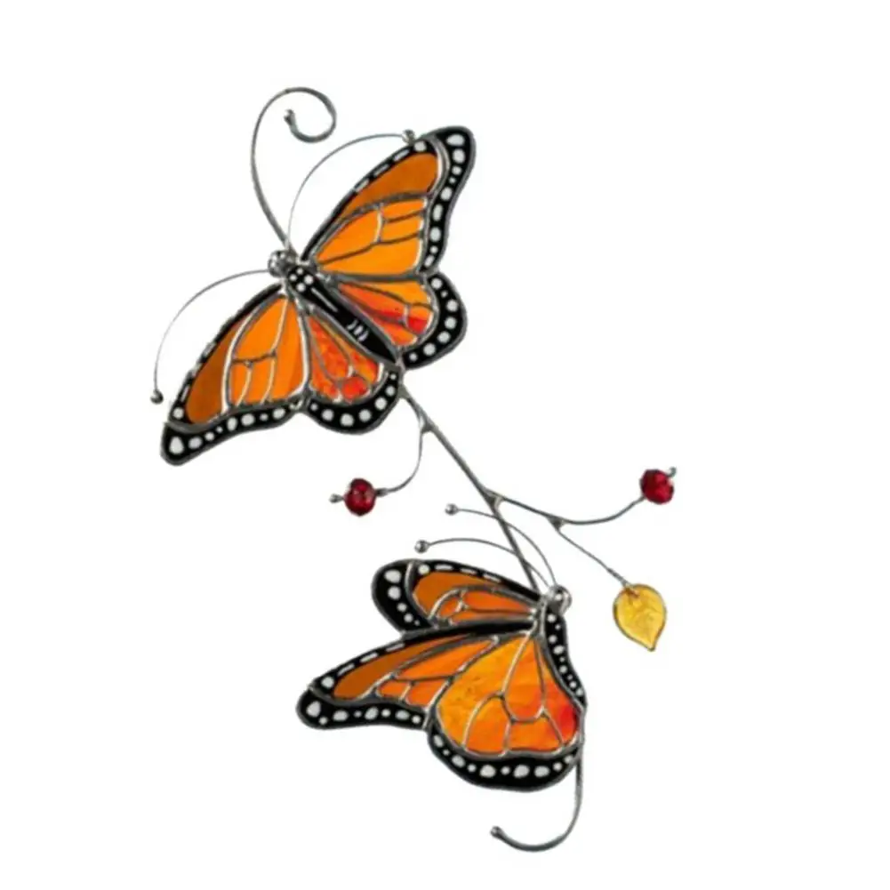 Metal Monarch Butterfly Exquisite Window Decoration Crafts Hanging Cute Decorations DIY Terrarium Accessories Figurine | Дом и сад