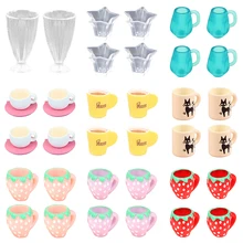 

Different Styles 1/12 Miniature Dollhouse Cute Water Cup Coffee Cup Tea Cups For Kitchen Room Food Drink Dollhouse Home Decor