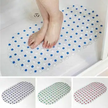 

Hot Sale Anti-slip PVC Bath Mat Bathroom Floor Pad Bathmats Simple Safe Non-slip Suction Cups Carpet Bath Shower