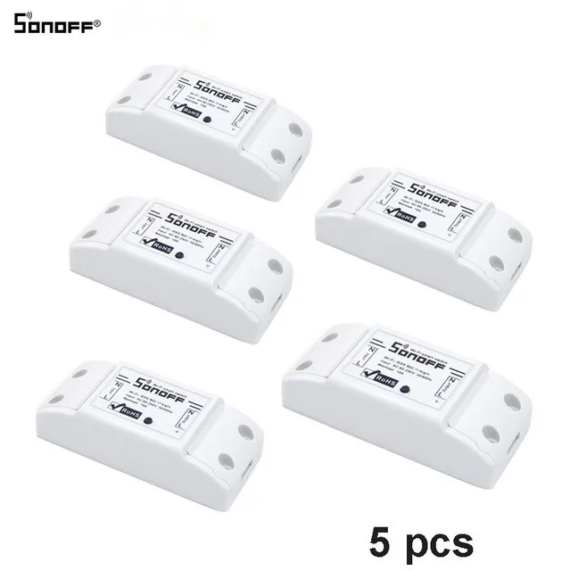 5pcs 1/2/3/4/5/6/8/10 шт. SONOFF Basic Смарт Беспроводной Wi-Fi пульт дистанционного управления Переключатель Управление Модуль Автоматизации "сделай сам" умный дом модуль 10A/2200W - Комплект: 5pcs