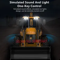 Intelligent Demo 2-Way Forklift Remote Control Excavator Telescopic Support Feet Simulated Sound Effect RC Truck Toys With Light 2